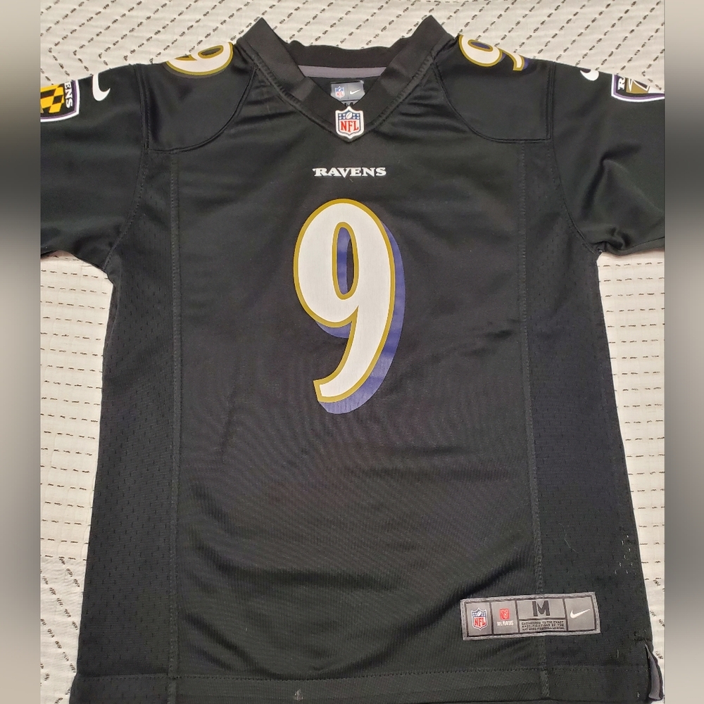 Nike Baltimore Ravens #9 Justin Tucker Black Gold NFL Jersey Men’s Medium
